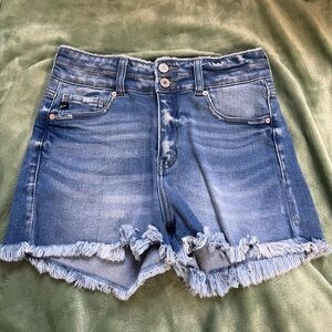 KanCan Denim Frayed Shorts